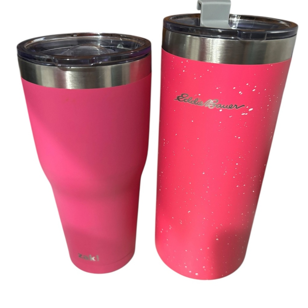 2 Pink Tumblers, Zak & Eddie Bauer